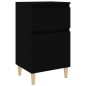 vidaXL Comodino Nero 40x35x70 cm