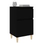 vidaXL Comodino Nero 40x35x70 cm