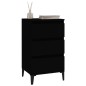 vidaXL Comodino Nero 40x35x70 cm in Legno Multistrato vidaXL Comodino Nero 40x35x70 cm in Legno Multistrato