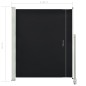 Tenda da Sole Laterale Retrattile 160 x 300 cm Nera Tenda da Sole Laterale Retrattile 160 x 300 cm Nera