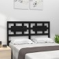 Testiera per Letto Nera 145,5x4x100cm in Legno Massello di Pino Testiera per Letto Nera 145,5x4x100cm in Legno Massello di Pino
