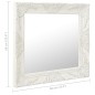 vidaXL Specchio da Parete Stile Barocco 60x60 cm Bianco vidaXL Specchio da Parete Stile Barocco 60x60 cm Bianco