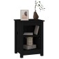 vidaXL Comodino Nero 40x35x55 cm in Legno Massello di Pino vidaXL Comodino Nero 40x35x55 cm in Legno Massello di Pino