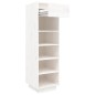 Scarpiera Bianca 34x30x105 cm in Legno Massello di Pino Scarpiera Bianca 34x30x105 cm in Legno Massello di Pino