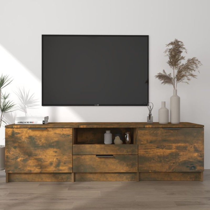 Mobile TV Rovere Fumo 140x35x40 cm in Legno Ingegnerizzato Mobile TV Rovere Fumo 140x35x40 cm in Legno Ingegnerizzato
