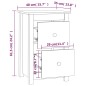 vidaXL Comodino 40x35x61,5 cm in Legno Massello di Pino vidaXL Comodino 40x35x61,5 cm in Legno Massello di Pino