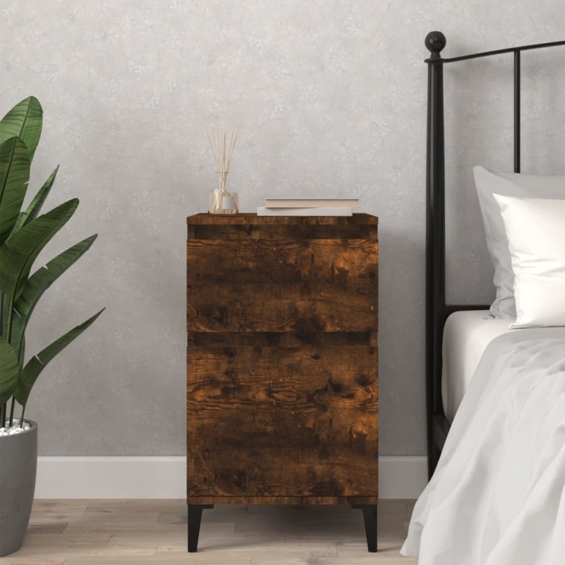 vidaXL Comodino Rovere Fumo 40x35x70 cm vidaXL Comodino Rovere Fumo 40x35x70 cm