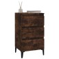 vidaXL Comodino Rovere Fumo 40x35x70 cm Legno Multistrato vidaXL Comodino Rovere Fumo 40x35x70 cm Legno Multistrato
