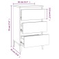 vidaXL Comodino Rovere Fumo 40x35x70 cm Legno Multistrato vidaXL Comodino Rovere Fumo 40x35x70 cm Legno Multistrato