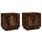 vidaXL Comodini 2 pz Rovere Fumo 44x35x45 cm in Legno Multistrato vidaXL Comodini 2 pz Rovere Fumo 44x35x45 cm in Legno Multistrato