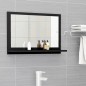 Specchio da Bagno Nero 60x10,5x37 cm in Truciolato Specchio da Bagno Nero 60x10,5x37 cm in Truciolato