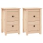 vidaXL Comodini 2 pz 40x35x61,5 cm in Legno Massello di Pino vidaXL Comodini 2 pz 40x35x61,5 cm in Legno Massello di Pino