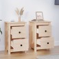 vidaXL Comodini 2 pz 40x35x61,5 cm in Legno Massello di Pino vidaXL Comodini 2 pz 40x35x61,5 cm in Legno Massello di Pino