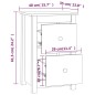 vidaXL Comodini 2 pz 40x35x61,5 cm in Legno Massello di Pino vidaXL Comodini 2 pz 40x35x61,5 cm in Legno Massello di Pino
