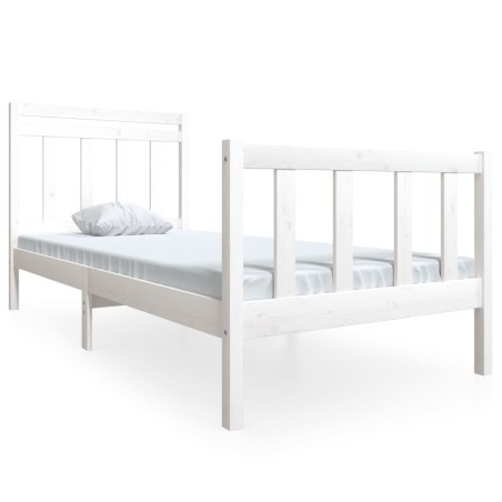vidaXL Giroletto Bianco in Legno Massello 90x200 cm