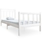vidaXL Giroletto Bianco in Legno Massello 90x200 cm vidaXL Giroletto Bianco in Legno Massello 90x200 cm