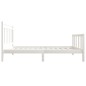 vidaXL Giroletto Bianco in Legno Massello 90x200 cm vidaXL Giroletto Bianco in Legno Massello 90x200 cm