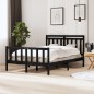 vidaXL Giroletto Nero in Legno Massello 140x190 cm vidaXL Giroletto Nero in Legno Massello 140x190 cm