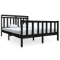 vidaXL Giroletto Nero in Legno Massello 140x190 cm vidaXL Giroletto Nero in Legno Massello 140x190 cm
