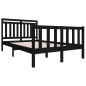 vidaXL Giroletto Nero in Legno Massello 140x190 cm vidaXL Giroletto Nero in Legno Massello 140x190 cm