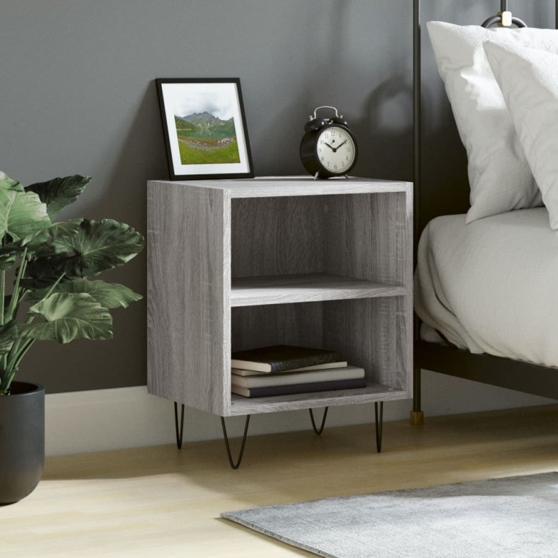 vidaXL Comodino Grigio Sonoma 40x30x50 cm in Legno Multistrato vidaXL Comodino Grigio Sonoma 40x30x50 cm in Legno Multistrato