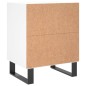 vidaXL Comodino Bianco 40x30x50 cm in Legno Multistrato vidaXL Comodino Bianco 40x30x50 cm in Legno Multistrato