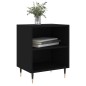 vidaXL Comodino Nero 40x30x50 cm in Legno Multistrato