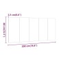 Testiera Letto Rovere Fumo 200x1,5x80 cm in Legno Multistrato Testiera Letto Rovere Fumo 200x1,5x80 cm in Legno Multistrato