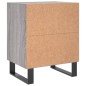 vidaXL Comodino Grigio Sonoma 40x30x50 cm in Legno Multistrato vidaXL Comodino Grigio Sonoma 40x30x50 cm in Legno Multistrato