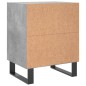 vidaXL Comodino Grigio Cemento 40x30x50 cm in Legno Multistrato vidaXL Comodino Grigio Cemento 40x30x50 cm in Legno Multistrato
