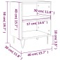 vidaXL Comodini Rovere Fumo 2 pz 40x30x50 cm in Legno Multistrato vidaXL Comodini Rovere Fumo 2 pz 40x30x50 cm in Legno Multistrato