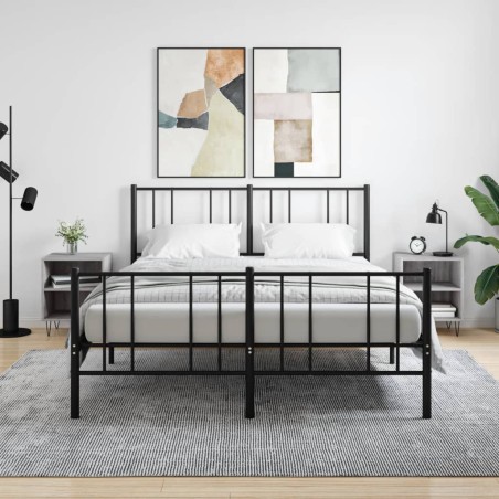 vidaXL Comodini Grigio Sonoma 2 pz 40x30x50 cm in Legno Multistrato