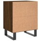 vidaXL Comodino Rovere Marrone 40x30x50 cm in Legno Multistrato vidaXL Comodino Rovere Marrone 40x30x50 cm in Legno Multistrato