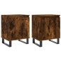 vidaXL Comodini Rovere Fumo 2 pz 40x30x50 cm in Legno Multistrato vidaXL Comodini Rovere Fumo 2 pz 40x30x50 cm in Legno Multistrato