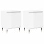 vidaXL Comodini 2 pz Bianco Lucido 40x30x50 cm in Legno Multistrato vidaXL Comodini 2 pz Bianco Lucido 40x30x50 cm in Legno Multistrato