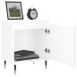 vidaXL Comodini 2 pz Bianco Lucido 40x30x50 cm in Legno Multistrato vidaXL Comodini 2 pz Bianco Lucido 40x30x50 cm in Legno Multistrato