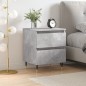 vidaXL Comodino Grigio Cemento 40x35x50 cm in Legno Multistrato vidaXL Comodino Grigio Cemento 40x35x50 cm in Legno Multistrato