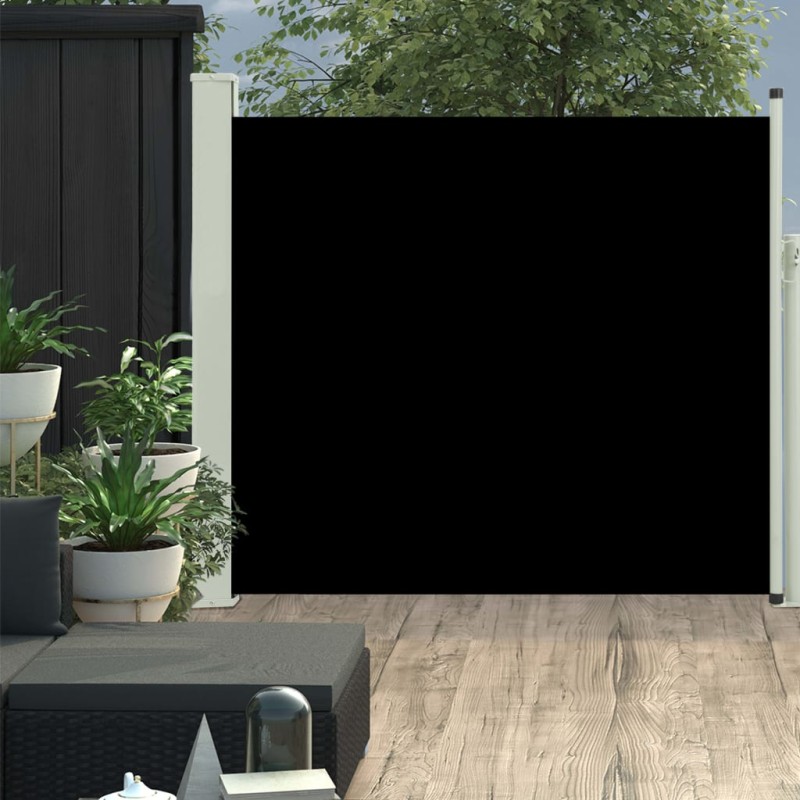 Tenda Laterale Retrattile per Patio 100x300 cm Nera Tenda Laterale Retrattile per Patio 100x300 cm Nera