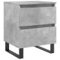 vidaXL Comodino Grigio Cemento 40x35x50 cm in Legno Multistrato