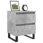 vidaXL Comodino Grigio Cemento 40x35x50 cm in Legno Multistrato