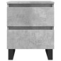 vidaXL Comodino Grigio Cemento 40x35x50 cm in Legno Multistrato