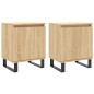 vidaXL Comodini 2 pz Rovere Sonoma 40x30x50 cm in Legno Multistrato