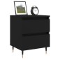 vidaXL Comodini 2pz Neri 40x35x50 cm in Legno Multistrato
