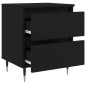 vidaXL Comodini 2pz Neri 40x35x50 cm in Legno Multistrato