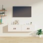 Pensili 2 pz Bianchi 60x30x30 cm in Legno Massello di Pino Pensili 2 pz Bianchi 60x30x30 cm in Legno Massello di Pino