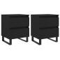 vidaXL Comodini 2pz Neri 40x35x50 cm in Legno Multistrato vidaXL Comodini 2pz Neri 40x35x50 cm in Legno Multistrato