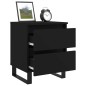 vidaXL Comodini 2pz Neri 40x35x50 cm in Legno Multistrato vidaXL Comodini 2pz Neri 40x35x50 cm in Legno Multistrato