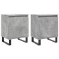 vidaXL Comodini 2 pz Grigio Cemento 40x30x50 cm in Legno Multistrato