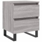 vidaXL Comodino Grigio Sonoma 40x35x50 cm in Legno Multistrato vidaXL Comodino Grigio Sonoma 40x35x50 cm in Legno Multistrato