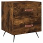 vidaXL Comodino Rovere Fumo 40x35x47,5 cm in Legno Multistrato